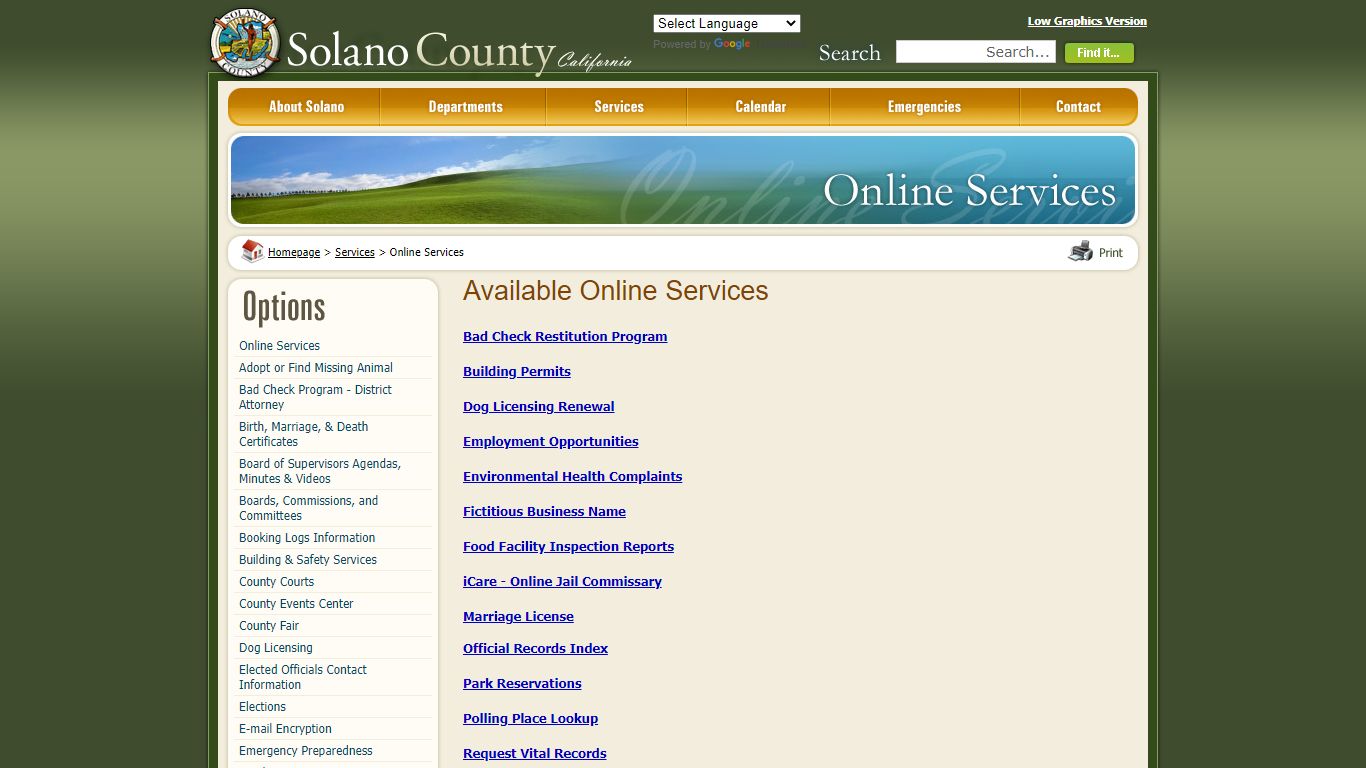 Solano County - Online Services